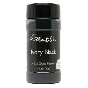 Gamblin Dry Pigment - (4fl oz/47g) Ivory Black