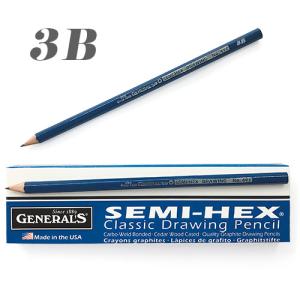 General's Semi-Hex Classic Drawing Pencils - (12 Pack) 3B