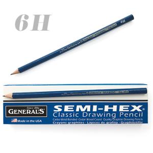 General's Semi-Hex Classic Drawing Pencils - (12 Pack) 6H