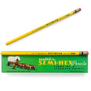 General's Semi Hex Graphite Pencils - (12 Pack) No. 2