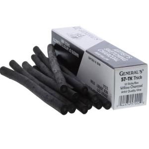 General's Thick Willow Sketching Charcoal 10pk  57-TK