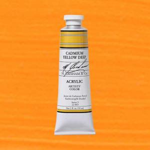 M. Graham & Co. Acrylic Paint - (2oz/60ml) Cadmium Yellow Deep