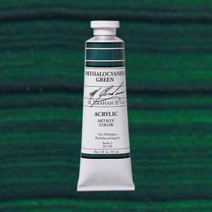 M. Graham & Co. Acrylic Paint - (2oz/60ml) Phthalocyanine Green