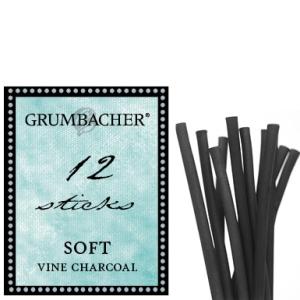 Grumbacher Vine Charcoal Sticks - (12 Pack) Soft