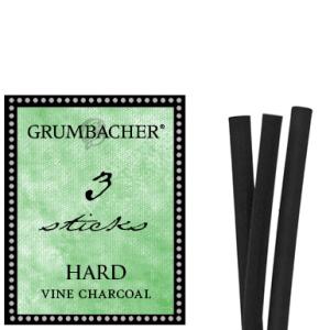 Grumbacher Vine Charcoal Sticks - (3 Pack) Hard