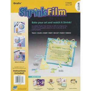 Grafix Shrink Film 8.5" x 11" - (6 Sheets) Clear