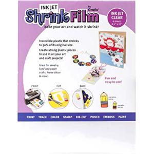 Grafix Shrink Film 8.5" x 11" - (6 Sheets) Ink Jet Clear