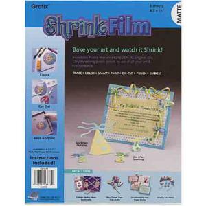 Grafix Shrink Film 8.5" x 11" - (6 Sheets) Matte