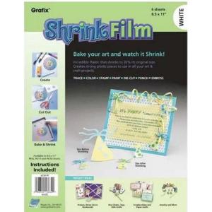 Grafix Shrink Film 8.5" x 11" - (6 Sheets) White