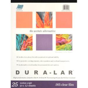 Grafix Dura-Lar Film Pad 9" x 12" - (25 Sheets) Clear