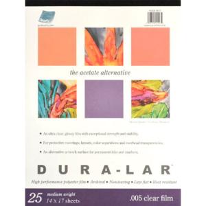 Grafix Dura-Lar Film Pad 14" x 17" - (25 Sheets) Clear