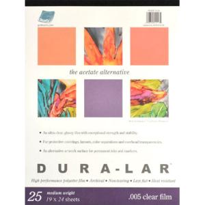 Grafix Dura-Lar Film Pad 19" x 24" - (25 Sheets) Clear