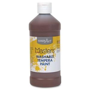 Handy Art Little Masters Washable Tempera Paint - (16oz/473ml) Brown