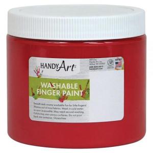 Handy Art Washable Finger Paint - (16oz/473ml) Red