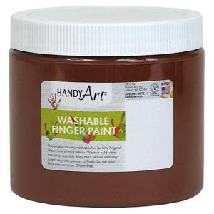 Handy Art Washable Finger Paint - (16oz/473ml) Brown