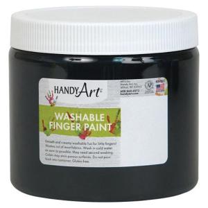 Handy Art Washable Finger Paint - (16oz/473ml) Black
