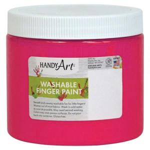 Handy Art Washable Finger Paint - (16oz/473ml) Fluorescent Magenta