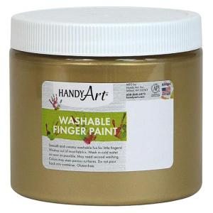 Handy Art Washable Finger Paint - (16oz/473ml) Gold