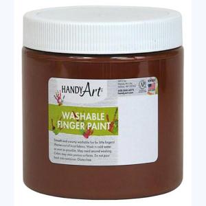 Handy Art Washable Finger Paint - (8oz/237ml) Brown