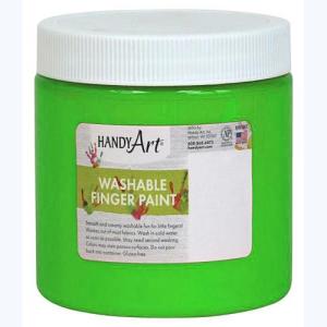 Handy Art Washable Finger Paint - (8oz/237ml) Fluorescent Green