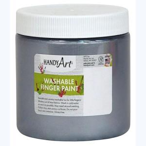 Handy Art Washable Finger Paint - (8oz/237ml) Silver
