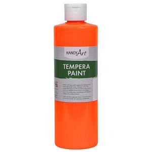 Handy Art Tempera Paint - (16oz/473ml) Fluorescent Orange