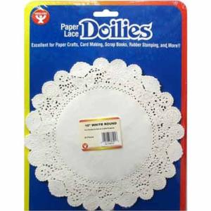 Hygloss Paper Lace Doilies 10" - (100 Pack) White Round