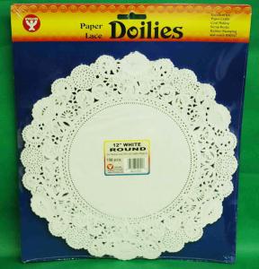 Hygloss Paper Lace Doilies 12" - (100 Pack) White Round
