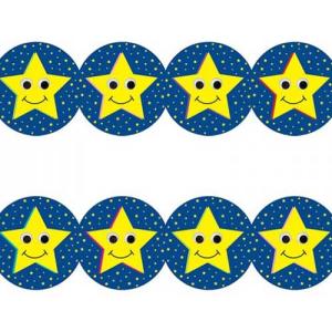 Hygloss Borders 3" x 36" - (12 Pack) Smiling Stars