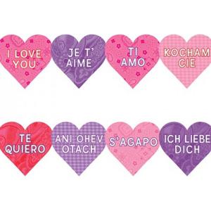 Hygloss Borders 3" x 36" - (12 Pack) International "I Love You"