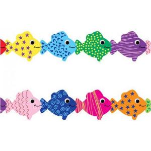 Hygloss Borders 3" x 36" - (12 Pack) Assorted Fish