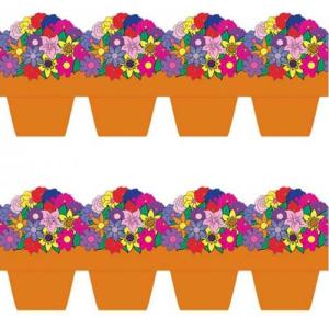 Hygloss Borders 3" x 36" - (12 Pack) Flower Pots
