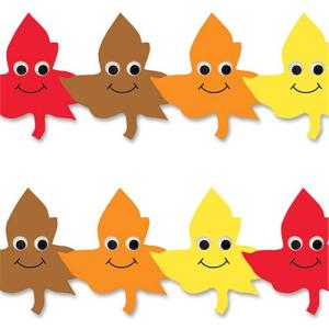 Hygloss Borders 3" x 36" - (12 Pack) Happy Leafs