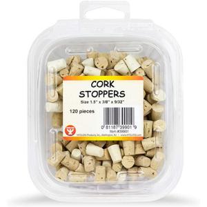 Hygloss Cork Stoppers - (120 Pieces) 1/2"x3/8"x9/32"