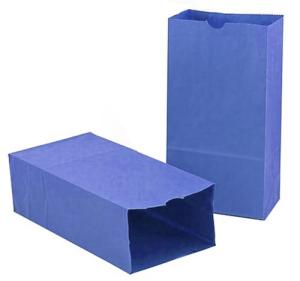 Hygloss Paper Party (Lunch) Bags - (50 Pack) Blue