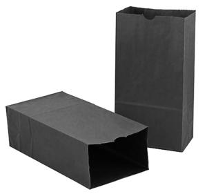 Hygloss Paper Party (Lunch) Bags - (50 Pack) Black
