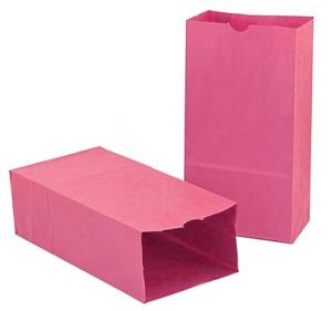 Hygloss Paper Party (Lunch) Bags - (50 Pack) Pink