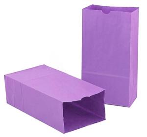 Hygloss Paper Party (Lunch) Bags - (50 Pack) Purple