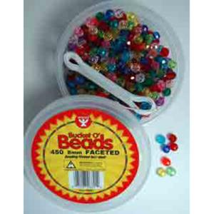 Hygloss Faceted Bucket O'Beads 8mm (450 count)