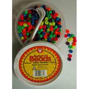 Hygloss Neon Pony Bucket O'Beads 9x6mm (375 count)