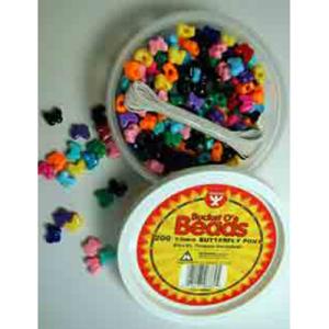 Hygloss Butterfly pony beads-200