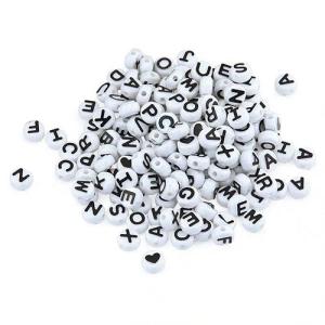Hygloss ABC Beads - (300 Pieces) Black & White