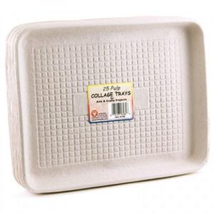 Hygloss Pulp Collage Trays 9" x 12" - (25 Pack)