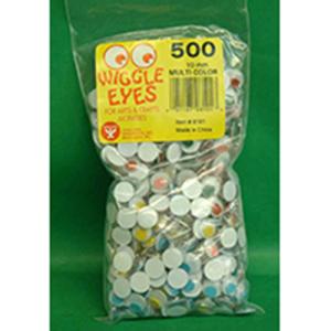 Hygloss Craft Wiggle Eyes Assorted Colors 10mm (500 count)