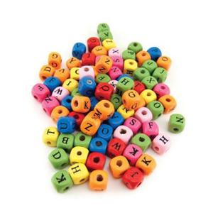 Hygloss ABC Cube Beads- Assorted Colors -225ct