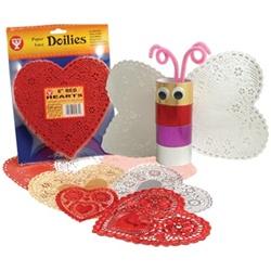 Hygloss Paper Lace Doilies - (100 Pack) Assorted Hearts