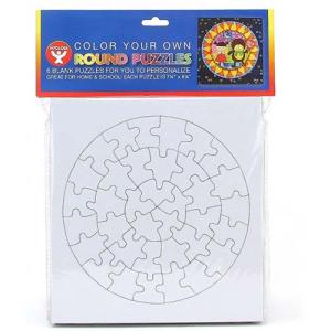 Hygloss Blank Puzzles 7.75" x 8.25" - (6 Pack) Circle