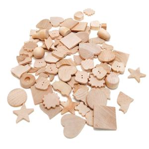 Hygloss Wood Shapes- 100ct (Asst)