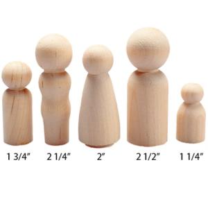 Hygloss Wooden People Assorted sizes 40/bag