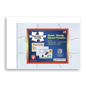 Hygloss Blank Puzzles with Envelopes 4.5" x 5" - (8 Pack)